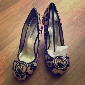 Steven Madden wedge leopard heels